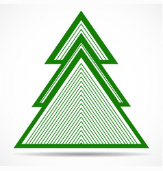 abstract christmas tree of colorful lines vector image