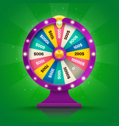 Realistic retro spinning wheel of fortune or luck Vector Image