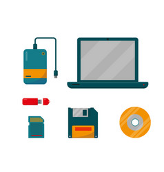 External hard disk drive with usb cable Royalty Free Vector