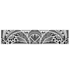 Abstract polynesian art tattoo border vector