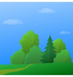 Landscape summer forest Royalty Free Vector Image
