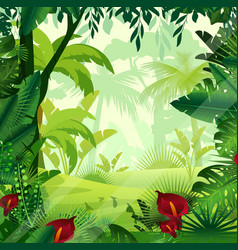 Tropical Forest Background Royalty Free Vector Image