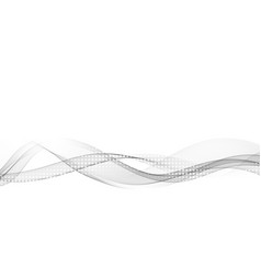Gray wavy flow abstract wave background Royalty Free Vector