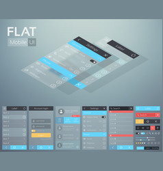 Smartphone ui design development concept in flat Vector Image