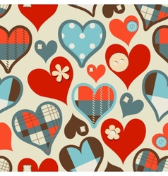 Hearts seamless background Royalty Free Vector Image