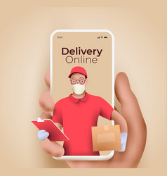 Order tracking app for tablet or smartphone Vector Image