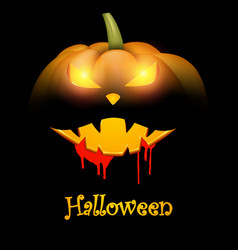 Download Free Black Background With 3d Halloween Pumpkin Vector Image PSD Mockup Template