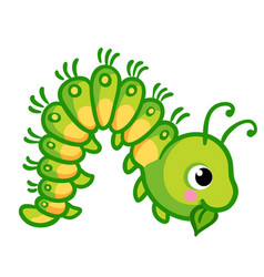 Caterpillar cartoon character Royalty Free Vector Image