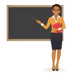 Teacher at blackboard Royalty Free Vector Image