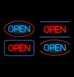 Neon Off Sign Color Set Royalty Free Vector Image