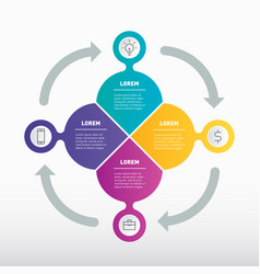 Infographic of technology or education process Vector Image