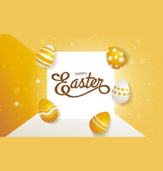 Happy easter typography Royalty Free Vector Image