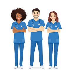 Male nurse character Royalty Free Vector Image