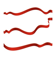 Striped ribbons decorative design elements Vector Image
