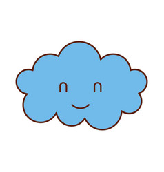 Cartoon cute cloud baby shower image Royalty Free Vector