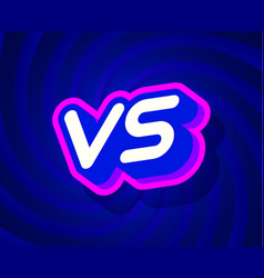 Versus compare red vs blue battle conflict frame vector image