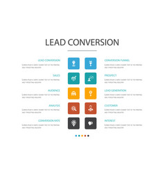 Lead conversion infographic cloud design template Vector Image