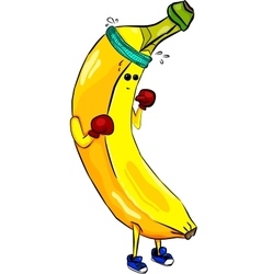 Banana fruit cartoon Royalty Free Vector Image