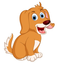 Cute little dog cartoon expression Royalty Free Vector Image