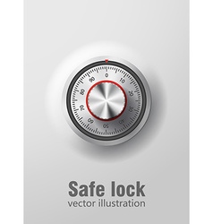 Realistic metal safe lock Royalty Free Vector Image