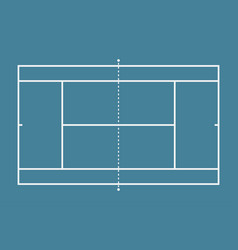 Tennis court grass cover field top view Royalty Free Vector