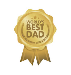 World best dad badge award Royalty Free Vector Image