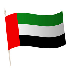 United arab emirates wavy flag background Vector Image