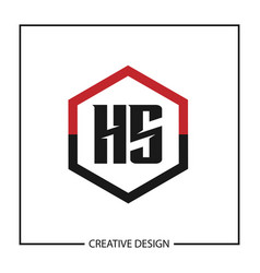 Initial letter hs logo template design Royalty Free Vector