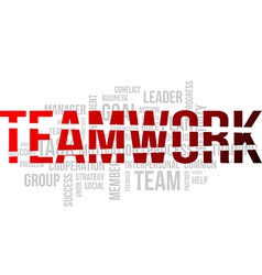 Word Cloud Teamwork Royalty Free Vector Image - Vectorstock