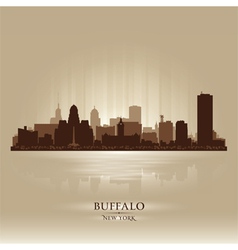 Buffalo new york city skyline silhouette Vector Image