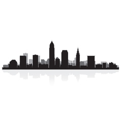 Cleveland Ohio Skyline Royalty Free Vector Image