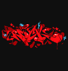 Abstract word rock graffiti style font lettering Vector Image