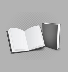 Open book template transparent background Vector Image