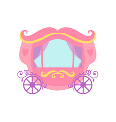 Cute princess fairytale carriage cartoon Vector Image