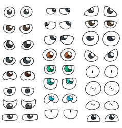 Set eyes Royalty Free Vector Image - VectorStock