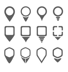 Map marker icons set Royalty Free Vector Image