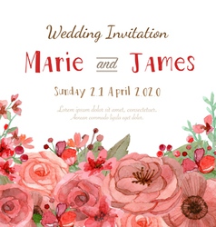 Flower invitation card Royalty Free Vector Image