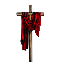 Jesus christ son of god carries the cross before Vector Image