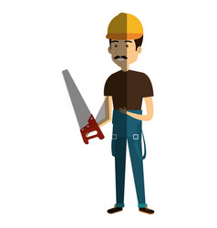 Construction workman avatar character Royalty Free Vector