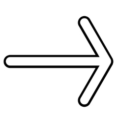 Arrow right outline icon Royalty Free Vector Image