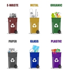 Trash and waste concept Royalty Free Vector Image