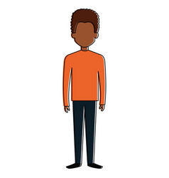 Young black man avatar character Royalty Free Vector Image