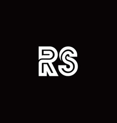 Rs monogram logo with abstract hexagon style Vector Image