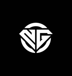Ng monogram logo with sharped shape design Vector Image