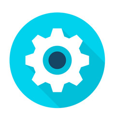 Three gear flat circle icon Royalty Free Vector Image