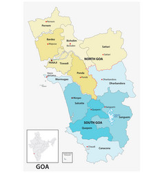 Goa map outline Royalty Free Vector Image - VectorStock