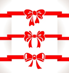 Set of bow Royalty Free Vector Image - VectorStock