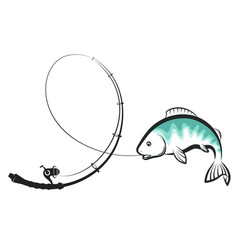 Fishing rod Royalty Free Vector Image - VectorStock