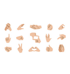 Thumbs Up Pointing Fingers Emoticon Royalty Free Vector