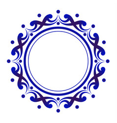 Blue and white round design Royalty Free Vector Image